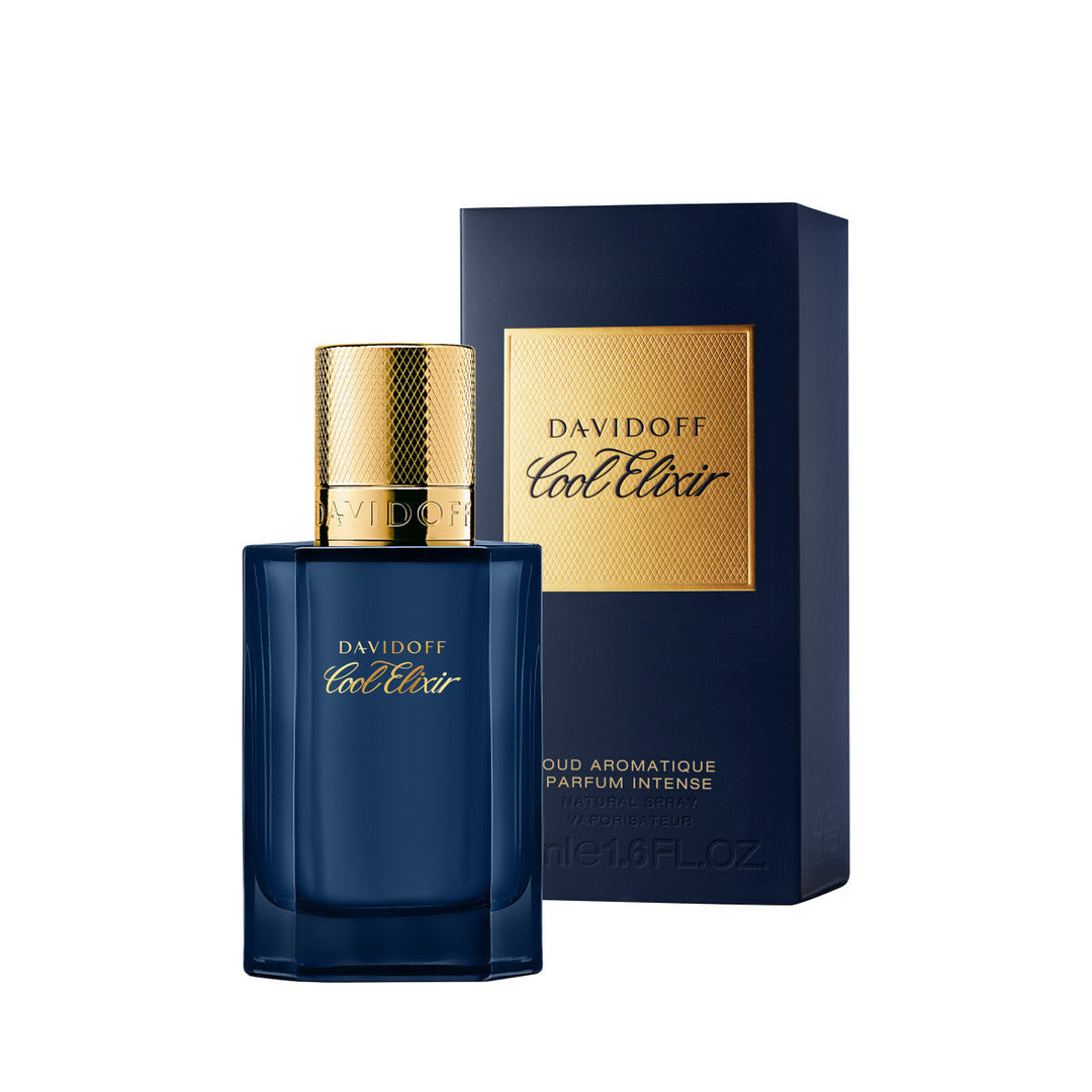 image showing the bottle and packaging for Davidoff Cool Elixir For Men 50ml