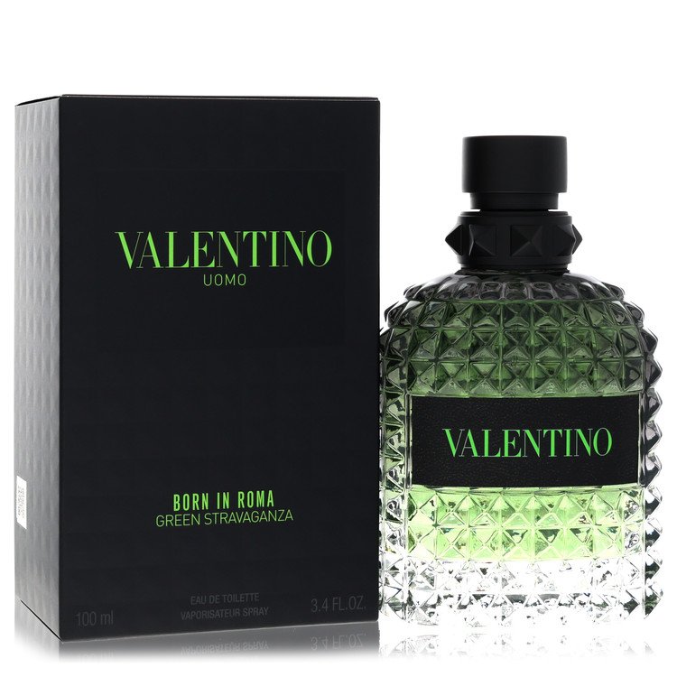 Image showing what you will get when you purchase Valentino Uomo Born In Roma Green Stravaganza Cologne By Valentino Eau De Toilette Spray