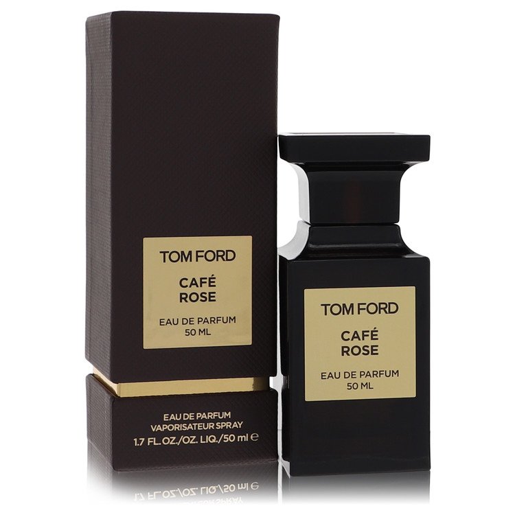 Tom Ford Cafe Rose Eau De Parfum 90ml packaging and bottle on a white background