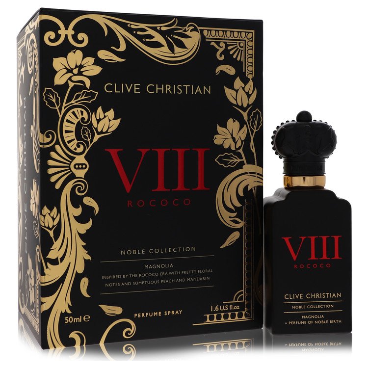 image showing the bottle and packaging for Clive Christian VIII Rococo Magnolia Perfume by Clive Christian Perfume Spray 50ml