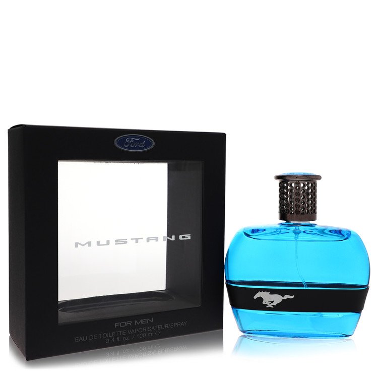 Image showing what you will get when you purchase Ford Mustang Blue Cologne By Estee Lauder Eau De Toilette Spray