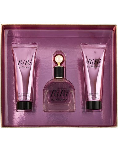 Image showing what you will get when you purchase Riri 3Pc Set Edp 100Ml + Body Lotion 90Ml + Shower Gel 90Ml