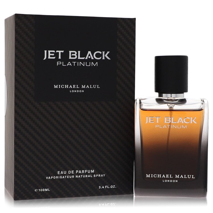 Image showing what you will get when you purchase Jet Black Platinum Cologne By Michael Malul Eau De Parfum Spray