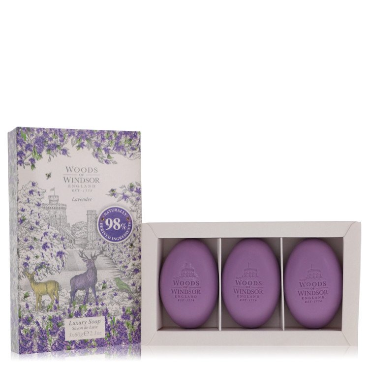 Image showing what you will get when you purchase Lavender Perfume By Woods Of Windsor Fine English Soap