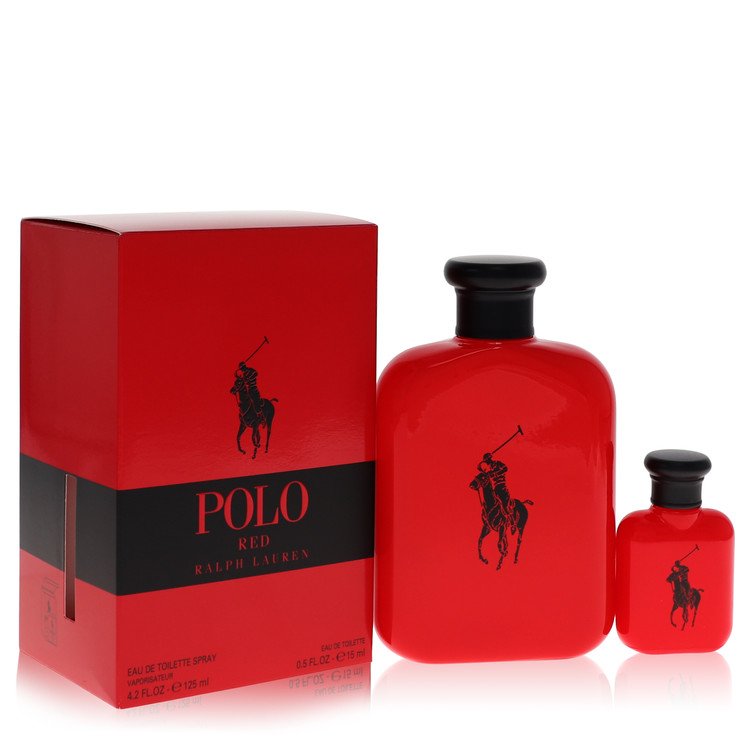 Image showing what you will get when you purchase Polo Red Cologne By Ralph Lauren Gift Set