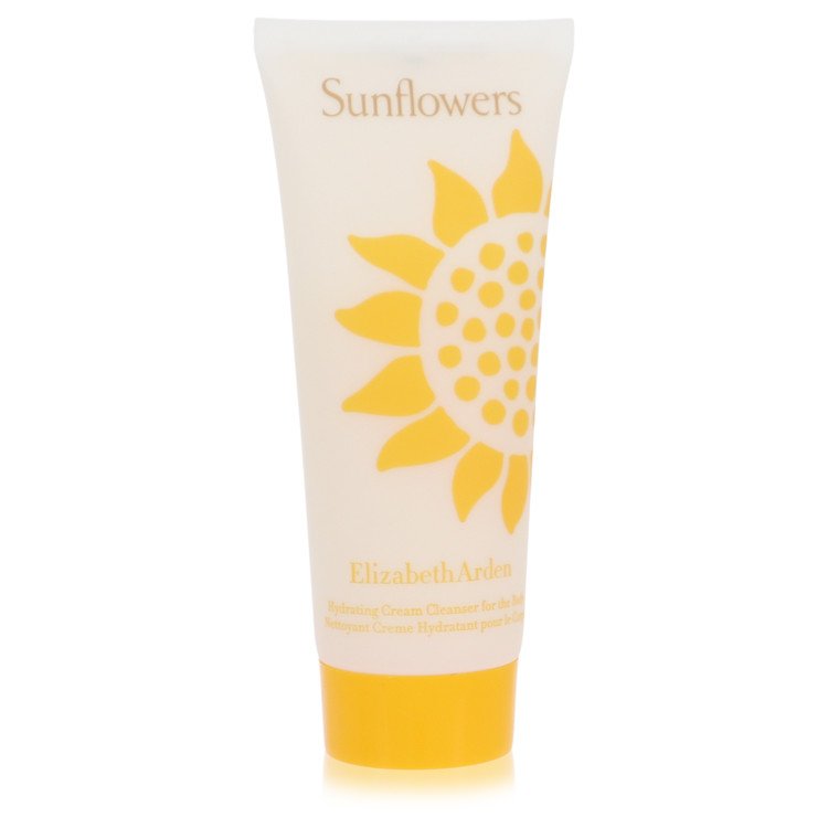 Sunflowers skincare product by Elizabeth Arden on a white background