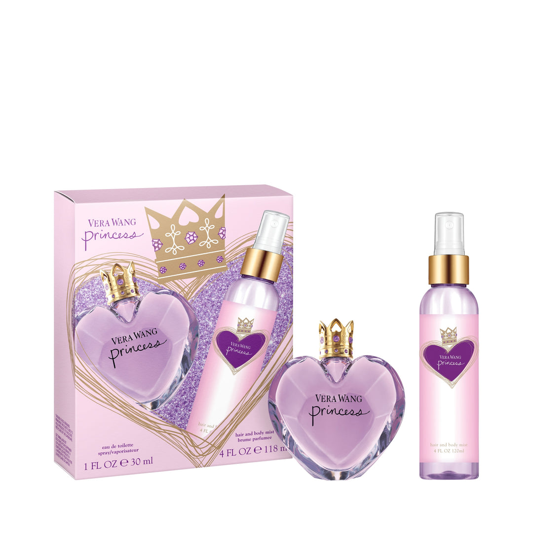 Image showing what you will get when you purchase Vera Wang Princess 2Pc Set   Edt 30Ml + Body Mist 120Ml