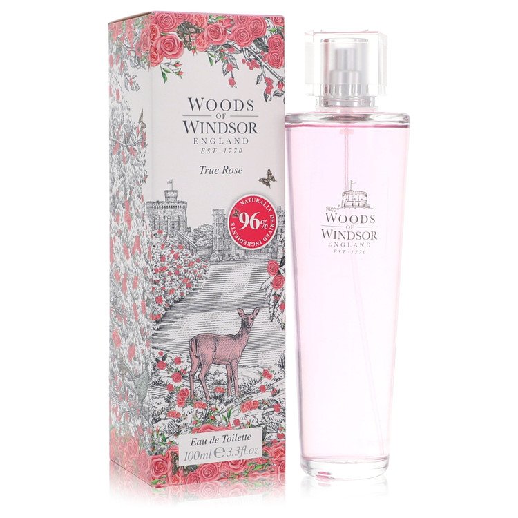 Image showing what you will get when you purchase True Rose Perfume By Woods Of Windsor Eau De Toilette Spray