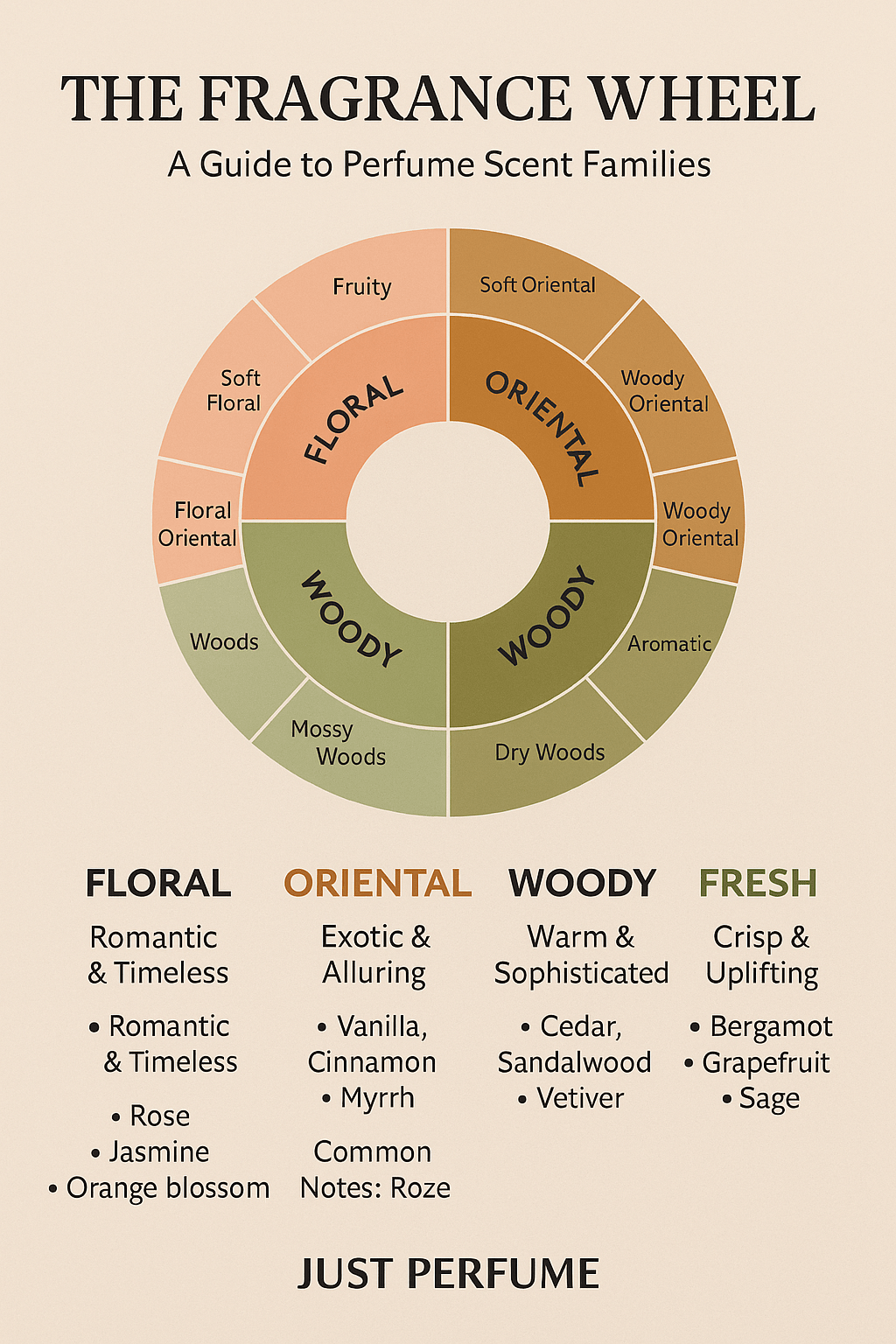 The Ultimate Guide to the Fragrance Wheel – Find Your Signature Scent - Just Perfume