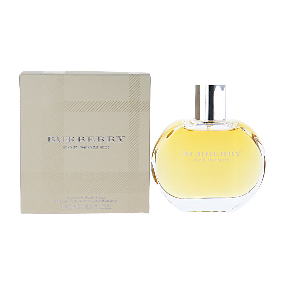 image showing the bottle and packaging for Burberry Perfume By Burberry Eau De Parfum Spray 100ml