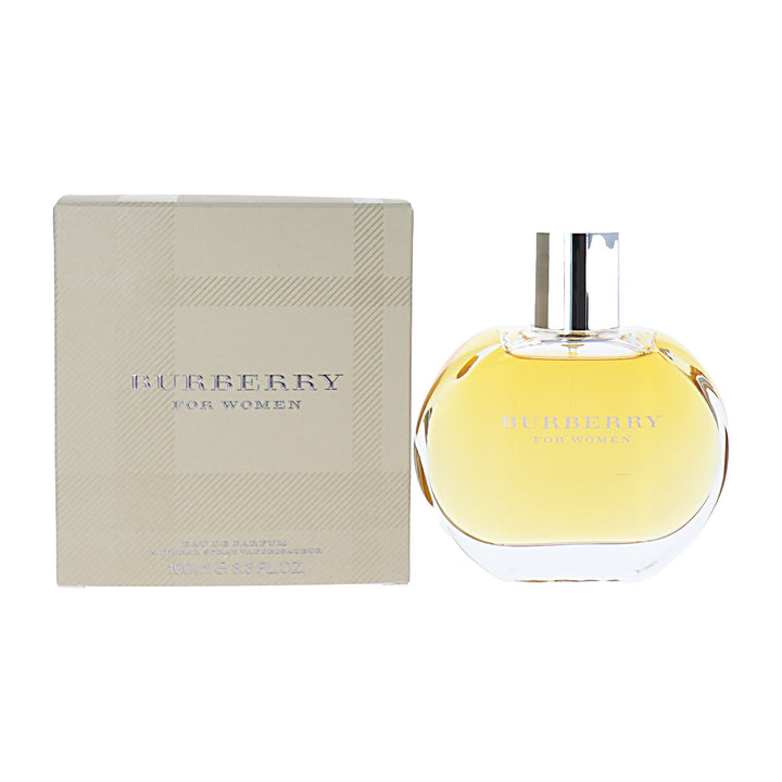image showing the bottle and packaging for Burberry Perfume By Burberry Eau De Parfum Spray 100ml