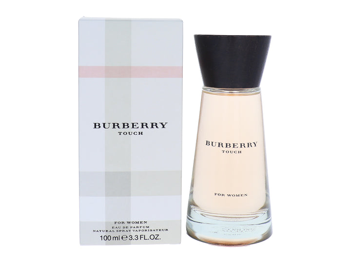 image showing the bottle and packaging for Burberry Touch Perfume By Burberry Eau De Parfum Spray 100ml