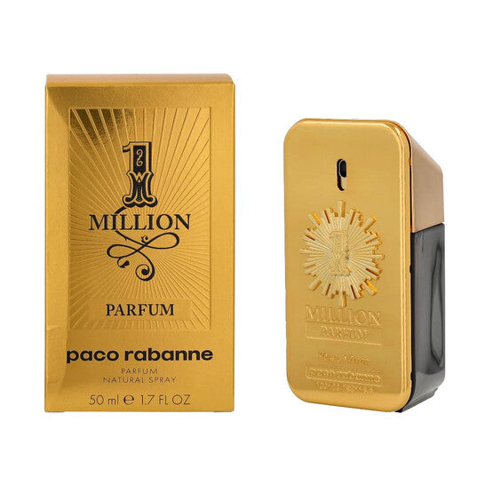 Paco Rabanne 1 Million perfume bottle and packaging on a white background