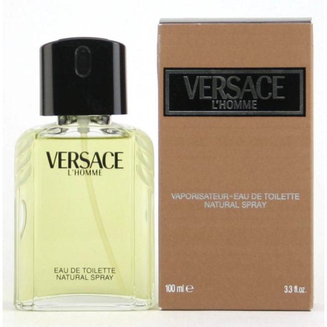 image showing the bottle and packaging for Versace L'Homme EDT Spray 100ml