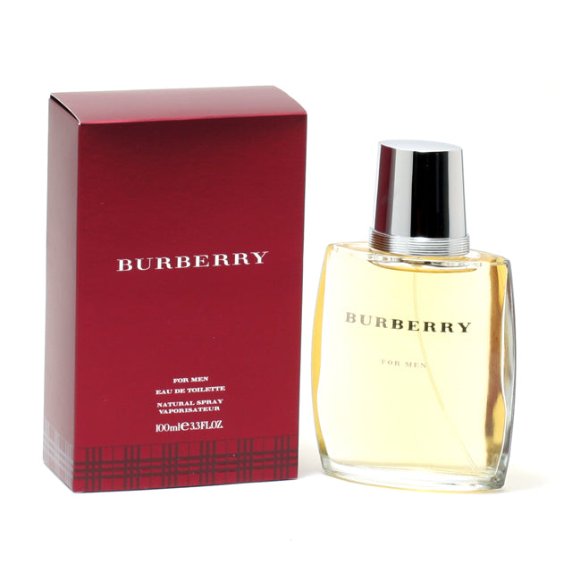 image showing the bottle and packaging for Burberry Cologne By Burberry Eau De Toilette Spray 100ml