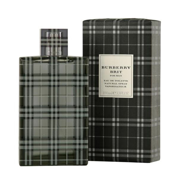 image showing the bottle and packaging for Burberry Brit Cologne By Burberry Eau De Toilette Spray 100ml