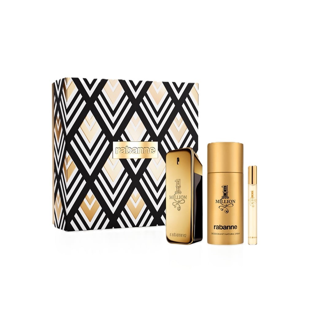 Paco Rabanne 1 Million 3 pc Set   100ml EDT Spray + 150ml Deo Spray + 10ml Travel Spray set  - Just Perfume
