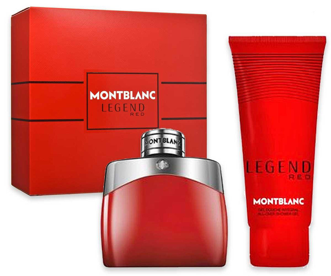 Mont Blanc Legend Red 2pc Men Gift Set   50ml EDP + 100ml Shower Gel set  - Just Perfume