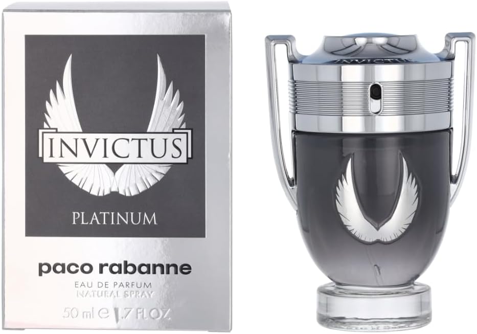 Image showing what you will get when you purchase Invictus Platinum Cologne By Paco Rabanne Eau De Parfum Spray