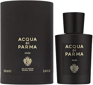 image showing the bottle and packaging for Acqua Di Parma Signature Oud EDP Spray 100ml