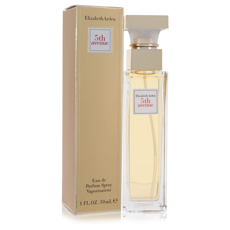 image showing the bottle and packaging for 5th Avenue Perfume By Elizabeth Arden Eau De Parfum Spray 30ml
