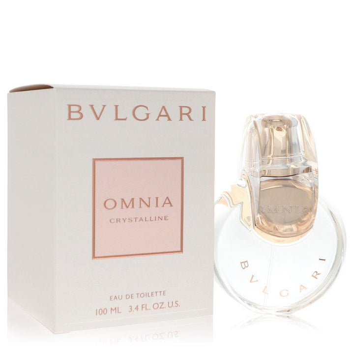 Bulgari Omnia Crystalline perfume bottle and packaging on a white background