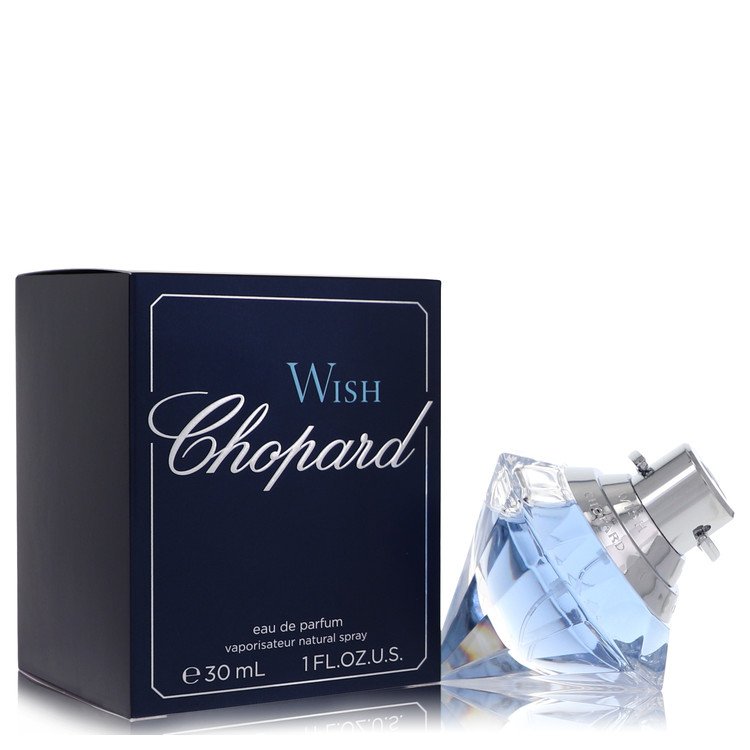 Chopard Wish perfume bottle and packaging on a white background