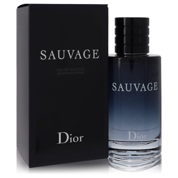 Dior Sauvage perfume bottle and packaging on a white background