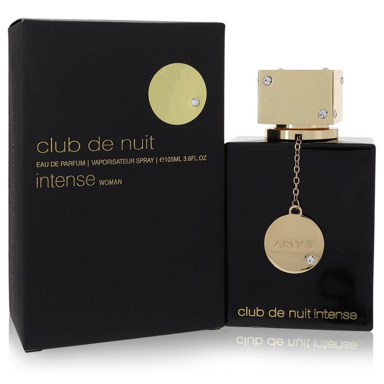 image showing the bottle and packaging for Club De Nuit Intense Perfume By Armaf Body Spray 200ml