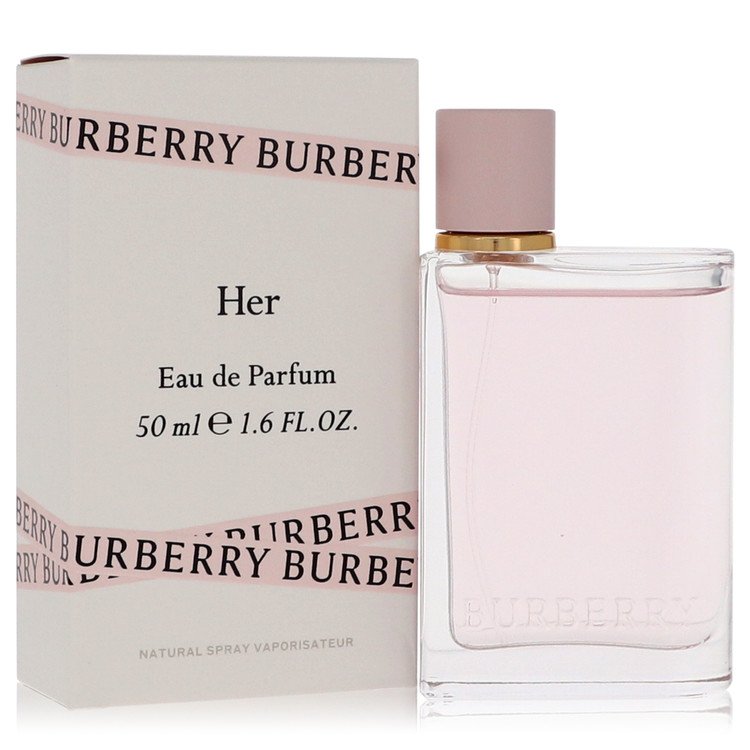 image showing the bottle and packaging for Burberry Her Perfume By Burberry Eau De Parfum Intense Spray 50ml