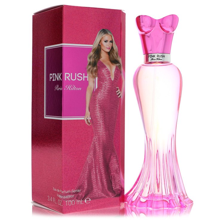 image showing the bottle and packaging for Paris Hilton Pink Rush Perfume By Paris Hilton Fragrance Mist 240ml