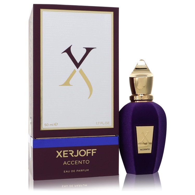 image showing the bottle and packaging for Xerjoff Accento Perfume By Xerjoff Eau De Parfum Spray 50ml