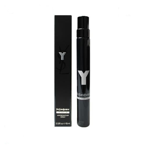 Yves Saint Laurent Le Parfum 100ml bottle and its black packaging box, featuring a large silver 'Y' logo on the box and a black label on the bottle.