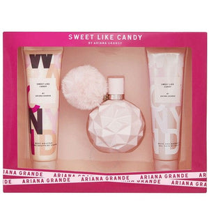 Ariana Grande Sweet Like Candy 3pc Gift Set   100ml EDP + 100ml Body Cream + 100ml Shower Gel set  - Just Perfume