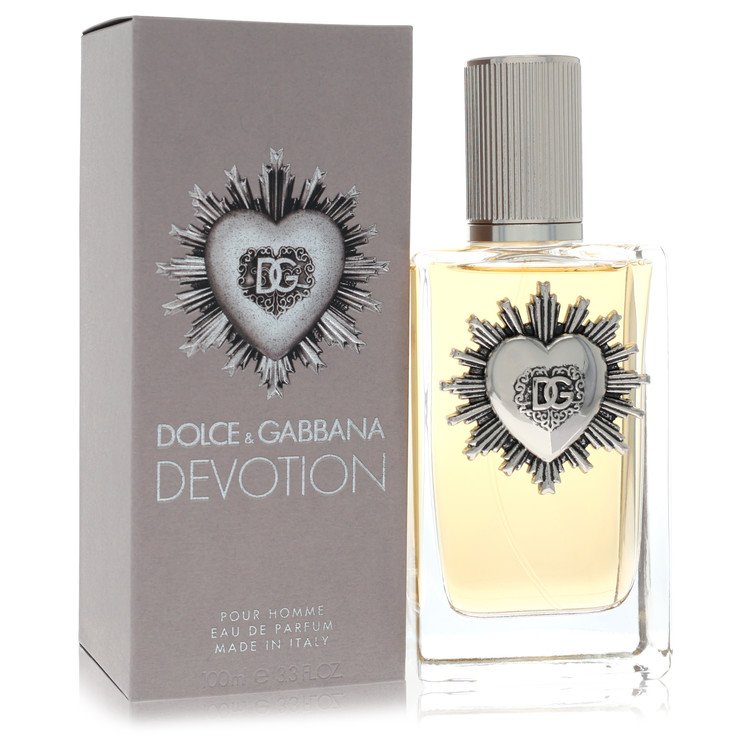 Dolce & Gabbana Devotion perfume bottle and packaging on a white background