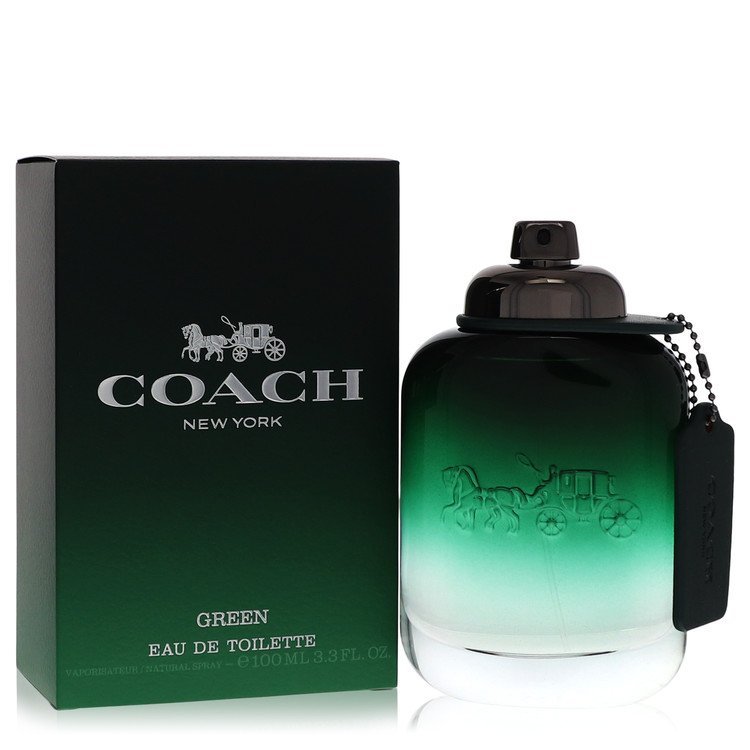 image showing the bottle and packaging for Coach Green Perfume By Coach Eau De Toilette Spray 200ml
