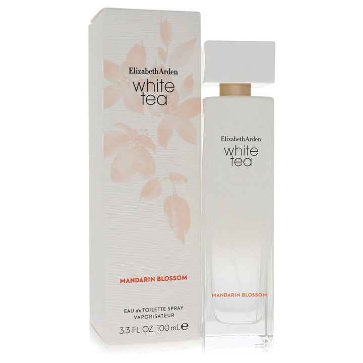 Elizabeth Arden White Tea Mandarin Blossom perfume bottle and packaging on a white background