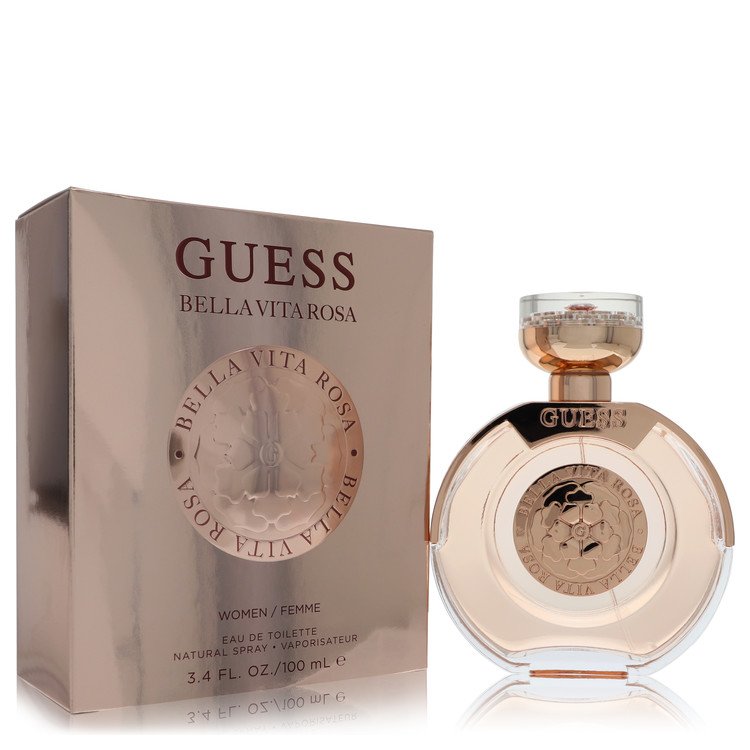 image showing the bottle and packaging for Guess Bella Vita Rosa Perfume By Guess Fragrance Mist 250ml