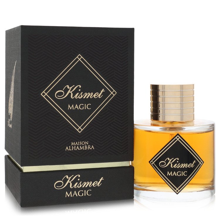 image showing the bottle and packaging for Maison Alhambra Kismet Magic Perfume By Maison Alhambra Eau De Parfum Spray 100ml