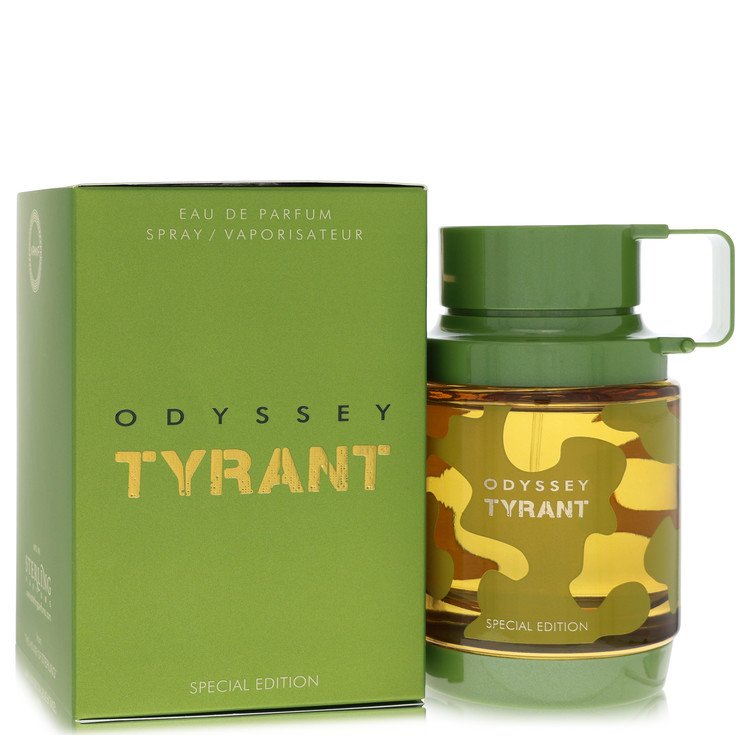 image showing the bottle and packaging for Armaf Odyssey Tyrant Perfume By Armaf Deodorant Spray 200ml