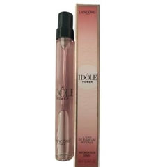 Lancôme Idôle Power Eau de Parfum bottle and its packaging box, both featuring a gradient of pink and peach tones on a clean white background.