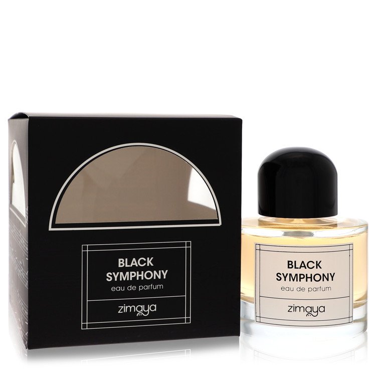 image showing the bottle and packaging for Afnan Zimaya Black Symphony Cologne By Afnan Eau De Parfum Spray (Unisex) 100ml