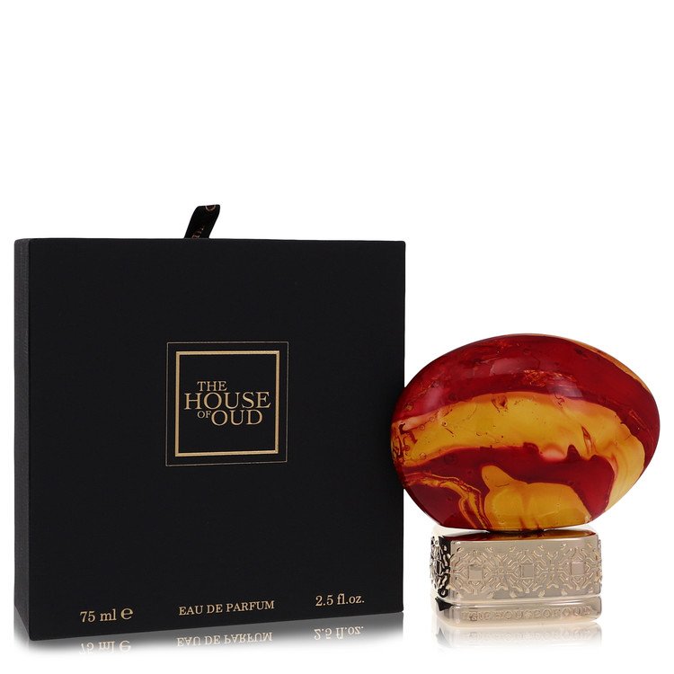 image showing the bottle and packaging for Almond Harmony Perfume by The House of Oud Eau De Parfum Spray (Unisex)  75ml