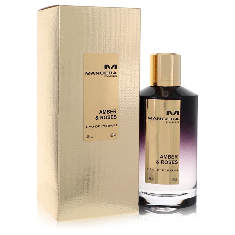 image showing the bottle and packaging for Mancera Amber & Roses Perfume by Mancera Eau De Parfum Spray (Unisex)  120ml