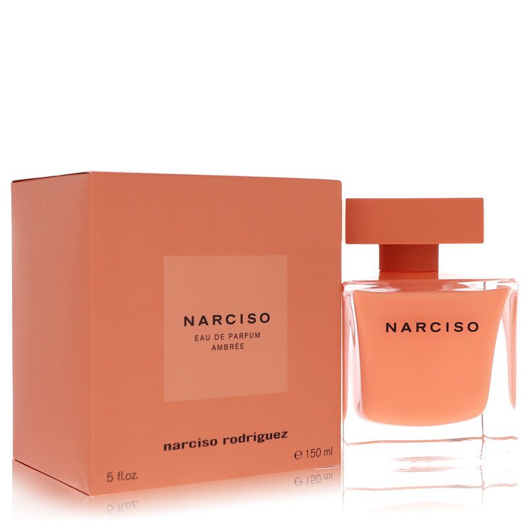 Narciso Rodriguez perfume bottle and packaging on a white background