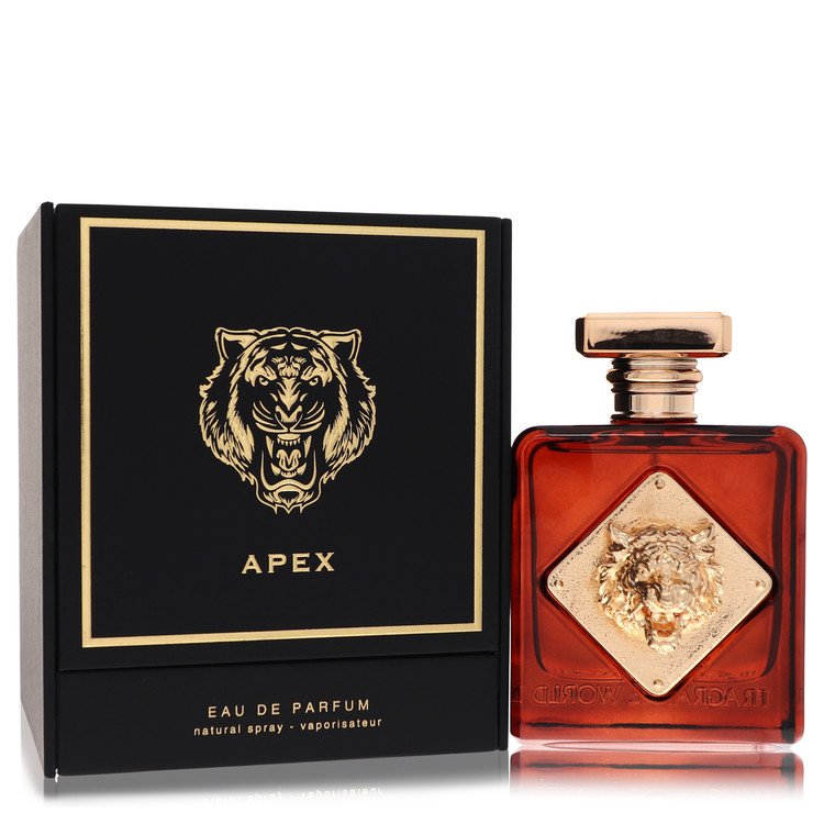 image showing the bottle and packaging for Fragrance World Apex Cologne By Fragrance World Eau De Parfum Spray 100ml
