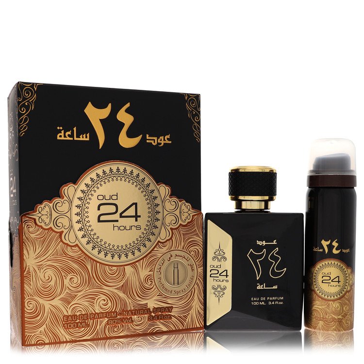 Ard Al Zaafaran Oud 24 Hours Cologne By Al Zaafaran Eau De Parfum Spray + 1.7oz Perfumed Spray (Unisex) 100ml