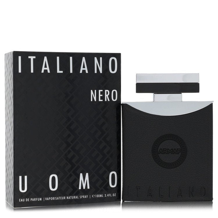 image showing the bottle and packaging for Armaf Italiano Nero Cologne By Armaf Eau De Parfum Spray 100ml