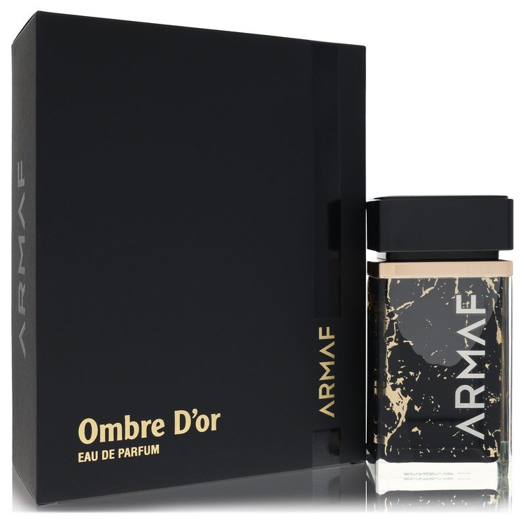 image showing the bottle and packaging for Armaf Ombre D'or Cologne By Armaf Eau De Parfum Spray 75ml