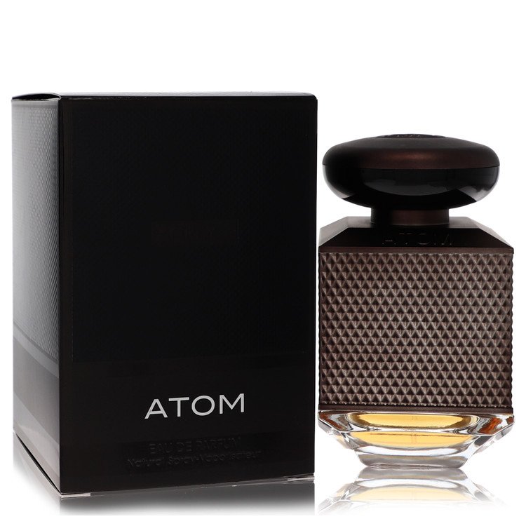 image showing the bottle and packaging for Fragrance World Atom Grey Cologne By Fragrance World Eau De Parfum Spray 100ml
